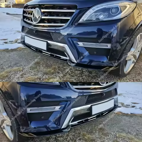 3Pcs Front Bumper Lip Spoiler Splitter Diffuser For Mercedes M-Class W166 ML250 ML350 ML400 ML500 20