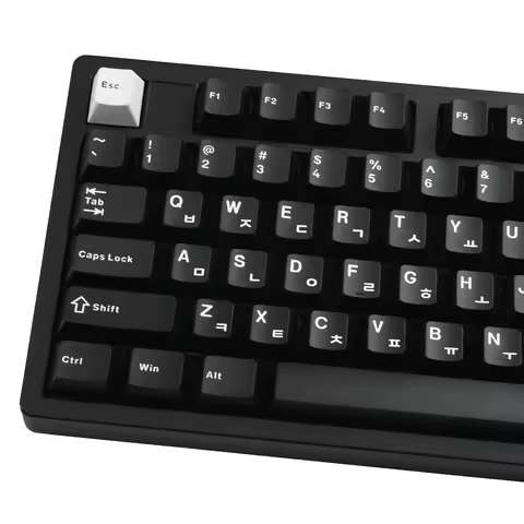 XVX Black Keycaps Cherry Profile PBT Keycap Double Shot Korean keycap for Gaming Mechanical Keyboard