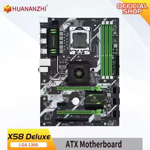 HUANANZHI X58 LGA 1366 X58 Deluxe motherboard support RECC NON-ECC DDR3 and xeon X5670 X5575 X5650 X