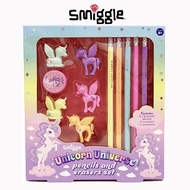 Smiggle Pencil and Eraser Set Unicorn Universe Set Pensil dan Pemadam