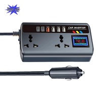 Car Inverter Converter 12V/24V to 220V Car Inverter Converter Fast Charging Ports Portable Automotiv