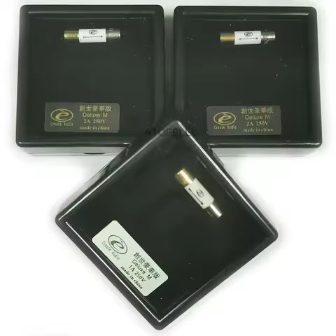 1pc 5x20mm CREATE AUDIO Gold Rhodium Plated Deluxe Luxury Nano Fuse 5mm x 20mm T Slow Blow 0.5A 1A 2