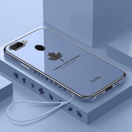 สำหรับ Oppo เคส A5S Oppo เคส F9 Oppo เคส A12 A7 Oppo ใบเมเปิลขอบตรง OPPO เคสโทรศัพท์ A7X