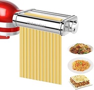 Hekmaden Pasta Maker Attachment for KitchenAid Stand Mixers 3 in 1,Stainless Steel,Pasta Roller and Cutter for Spaghetti, Fettuccine, or Dumpling Wrappers