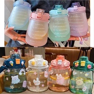 Motivational drinking bottle 1200 / 1400ML cute gradient bottle cute water bottle
