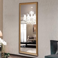 Wood Framed Antique Gold Solid Wood Frame Mirror (70x180cm)