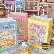 Cute Cartoon Character Melody Kuromi Cinnamoroll Pochacco Paper Bag Kraft Paper Bag Birthday Gift Pa