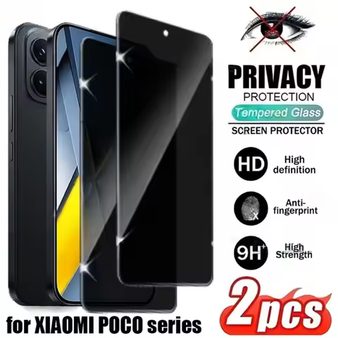 2Pcs Anti Spy Full Screen Protector for Xiaomi Poco F8 F7 Ultra Pro F6 F5 F4 F3 GT Tempered Glass fo