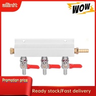 Allinit 3 Way Gas Splitter CO2 Distribution Manifold With 5/16 Inch Beer Check Valve