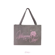 DADDY | Whispering Angle Studded Bag กระเป๋า tote ผ้าแคนวาส สีน้ำตาลสุดน่ารัก