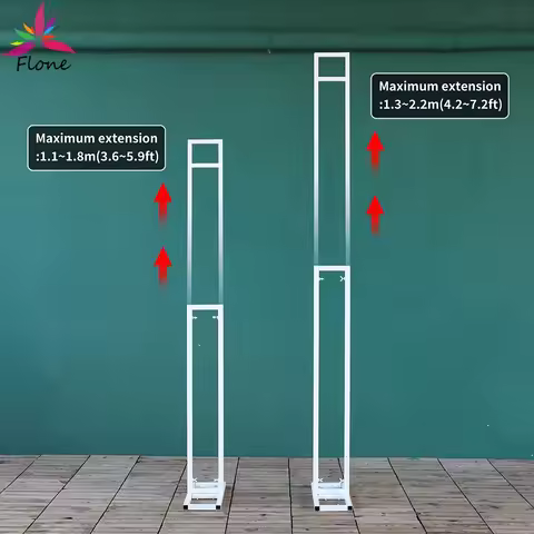 Christmas Backdrop Decoration Metal Stand Telescopic Style Shelf Party Event KT Board Deco White Bla