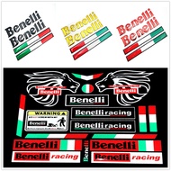 Motorcycle Benelli Reflective Stickers 3D Resin Gel Badge With Italia Stickers for TRK 502 BN 302 TNT BJ 600 Parts Sticker Italy