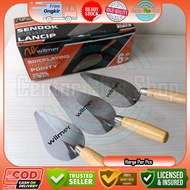 Size 6 Inch 7 Inch Wilmer Cement Spoon Pointed Wooden Handle Stainless Steel Cement Ladle Sand Mixin