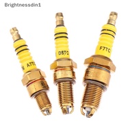 [Brightnessdin] 1Pcs Spark Plug 3 Triple Electrode A7TC D8TC For GY6 CG 50 70 110 125 150CC Motorcyc