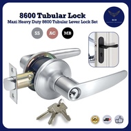 MAXI M8600 Heavy Duty Tubular Lever Lock Set Door Lock Set Tombol Pintu Rumah Set Kunci Pintu Rumah