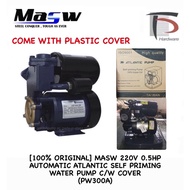 [100% ORIGINAL] MASW 220V 0.5HP AUTOMATIC ATLANTIC SELF PRIMING WATER PUMP C/W COVER (PW300A)