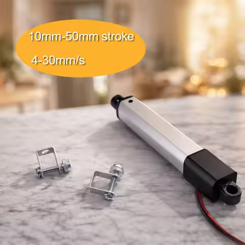 Waterproof Electric Motor Linear Actuator (6V/12V) with Mounting Brackets, 10mm/21mm/30mm/50mm Strok