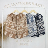 Casual Shorts Super JumboWanita with Thai Elephant Pattern, Fits 100 Kg Elephant Shorts