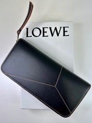 🔥LOEWE PUZZLE STITCHES OPEN WALLET in SMOOTH CALFSKIN Colour BLACK Shop price $7,550 delivery within