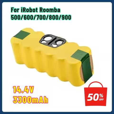 14.4V 3300mAh for IRobot Roomba Battery 500 600 700 800 900 595 620 650 780 890 Battery for Roomba V