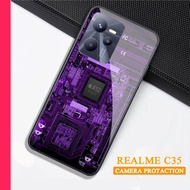 Softcase Glass Kaca REALME C35 - Casing hp REALME C35 [ S30 ].