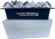 ClearlyFrozen High Capacity (21 x 1.3 Inch) Home Clear Ice Cube Tray/Ice Cube Maker with Multi-Size 