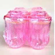 Pink Crystal Canister Crystal Canister Balang Kuih Kristal Bekas Jamuan 1L