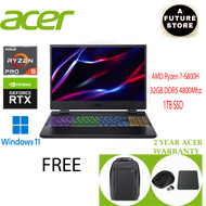 Acer Nitro 5 AN515-46-R2D5 15.6" QHD 165Hz Gaming Laptop ( Ryzen 7 6800H, 32GB, 1TB SSD, RTX3070Ti 8GB, W11 )