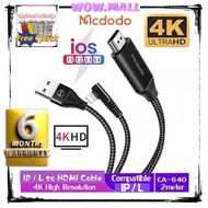 MCDODO CA-640 Compatible for iPhone to HDMI 4K Audio Cable to HDMI Thunderbolt 3 Compatible for IPho