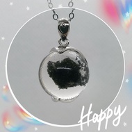 Natural Crystal - Green Phantom with Greensand Pendant