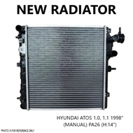 NEW RADIATOR HYUNDAI ATOS 1.0 ATOS 1.1 1998" MANUAL PA26  H: 14"