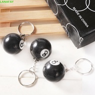 LANAFAY Billiards Keychain Round Ball Resin Ball Mini No. 8 Creative Jewelry Gift NO.8 Key Chain