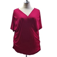 Red Berry Women's Top With Batwing Sleeve Rosegal