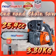 NEW WEST USA 258 25.4cc 12" One Hand Mini Chain Saw Mesin Potong Pokok