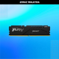 KINGSTON FURY BEAST 8GB / 16GB DDR5 5200MHZ CL40 GAMING DESKTOP RAM - BLACK