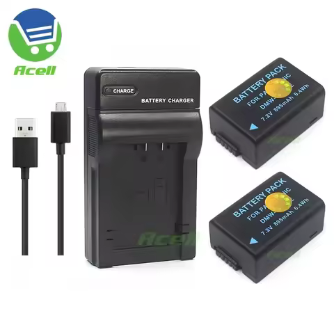 USB Charger or DMW-BMB9E/PP/GK Battery for Panasonic DC-FZ85 DMC-FZ70 DMC-FZ60 DMC-FZ48 DMC-FZ47 DMC