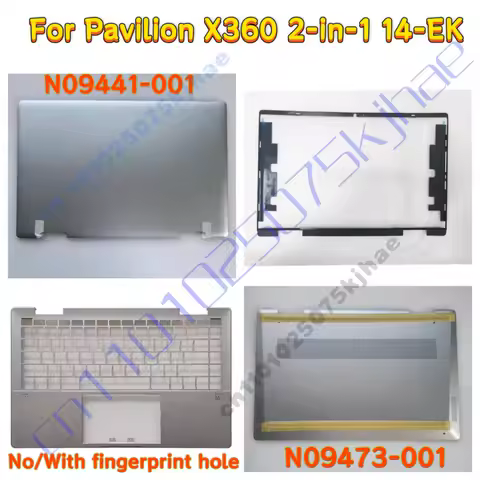 SILVER N09441-001 N09473-001 New for HP Pavilion X360 2-in-1 14-EK TPN-W155 LAPTOP Back cover Bezel 