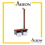Akron VT-Home VT604-ZB02FS Multi Functional Double Toilet Paper Holder With Shelf Safety Grab Bar Em