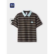 HLA/Hailan's Home Is Wonderful Series Short-Sleeved POLO26 Spring Summer New Lapel Striped Top Boys 