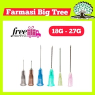 DISPOSABLE NEEDLE Jarum Picagari Needle Syringe 18G  / 21G / 23G / 24G / 25G / 27G (1pcs)