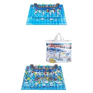 [szluzhen3gv] Airport Terminal Toy, Airplane Airport Model Toy, Simulation Airport Scene Deluxe Airl