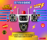 [New] Camera Yoosee F068 26.0MP 3 Mắt 3 Màn Hình Wifi/Lan Chống Nước IP66 Xoay 360 Độ Full HD Ban Đê