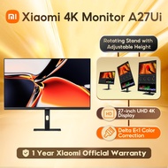 Xiaomi 4K Monitor A27Ui 3840 x 2160 Resolution Up To 90W UBS-C Reverse Charging Low Blue Light