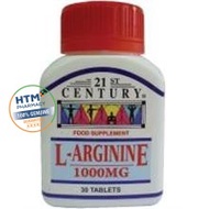 21st Century L-Arginine 1000mg 30's