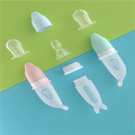 (Free chewing bag) V-Coool 2-in-1 silicone baby feeding spoon and spoon