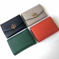 TORY BURCH Genuine Leather Folding Clamshell Wallet Card Bag Change Coin bag woman Wallet