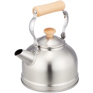 "Japanese-Made Nostalgic Kettle with Wooden Handle, Compatible with IH, 1.5L / 2.5L / 2.7L"