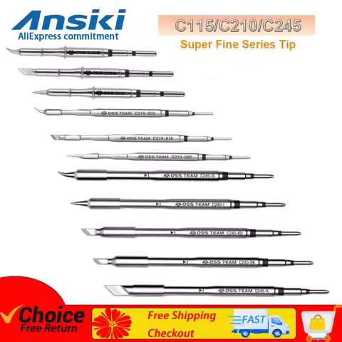 OSS C115 C210 C245 Super Fine series Soldering Iron Tips for T90B T80 HS02 soldering iron T210 T245 