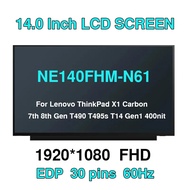 14.0 inch Laptop LCD Screen NE140FHM-N61 Fit B140HAN05.7 For Lenovo ThinkPad X1 For Lenovo ThinkPad 