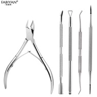 Cuticle Nippers Cuticle Pusher Manicure Tool Set Stainless Steel Nail Cuticle Remover Cutter Clipper